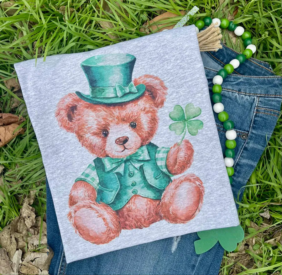 St. Patrick’s Teddy Bear ( Gildan Tee)
