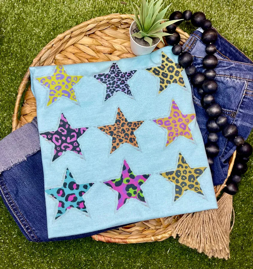 Animal Print Stars (Tultex Softstyle Tee)