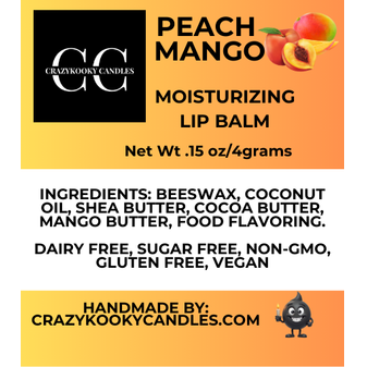 PEACH MANGO, Lip Balm, 0.15oz