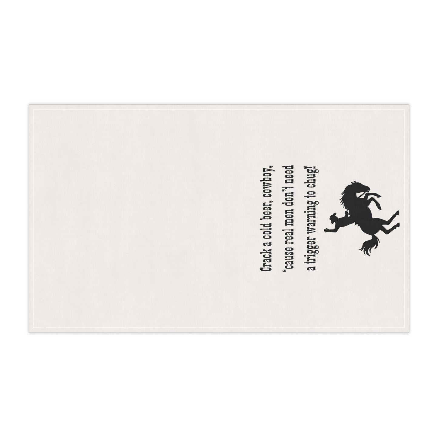 Cowboy Humor Tea/Bar Towels, Fun Kitchen Decor, Western Style Towels, Great for Gifting, Rustic Home, Barbecue Essentials
