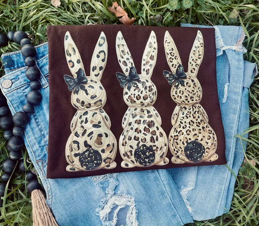 Three Leopard Bunnies (DTF Tee)