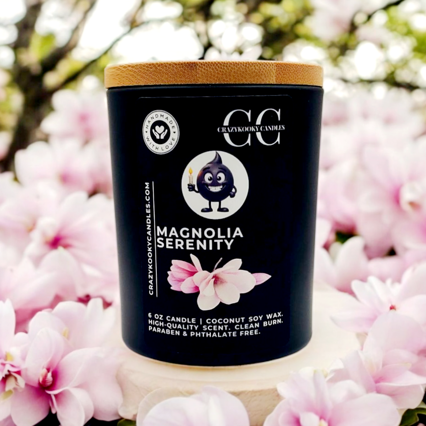 MAGNOLIA SERENITY - Funny Candle, Scented Coconut Soy Candle, 6oz