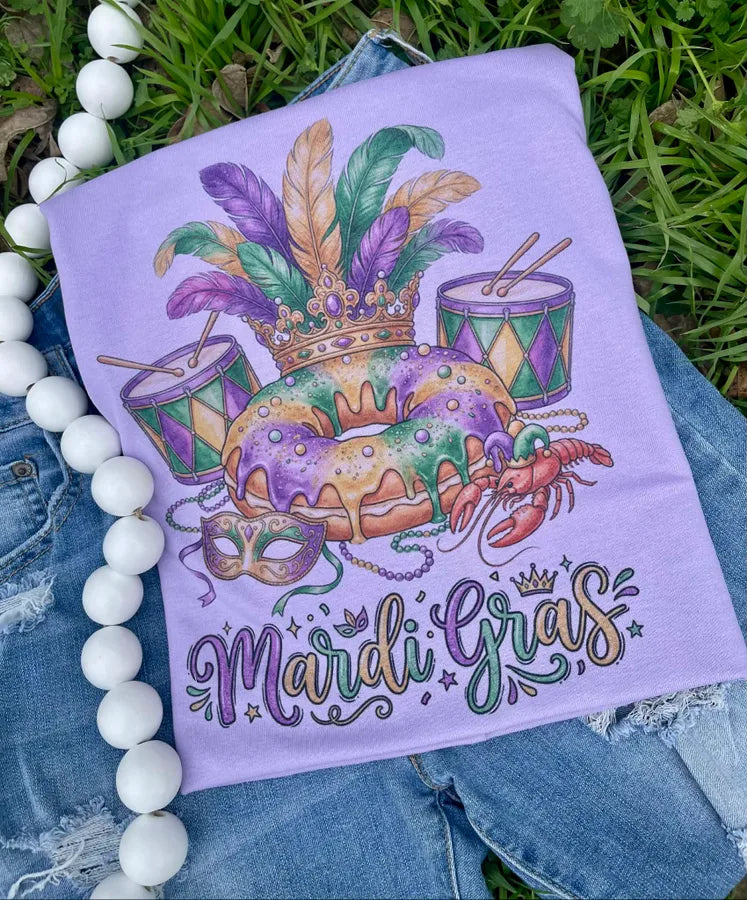 Mardi Gras Crown (Gildan Tee)