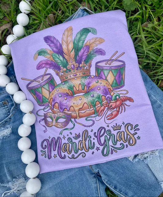 Mardi Gras Crown (Gildan Tee)