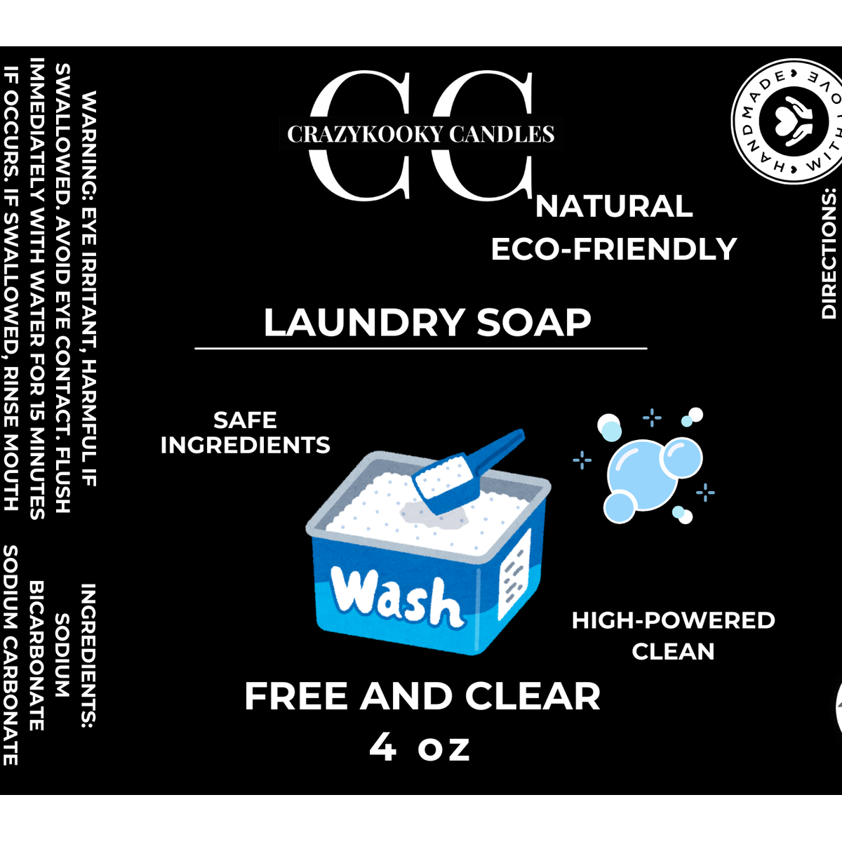 LAUNDRY SOAP - Handmade Laundry Soap, 1oz, 4oz, 8oz, 28oz