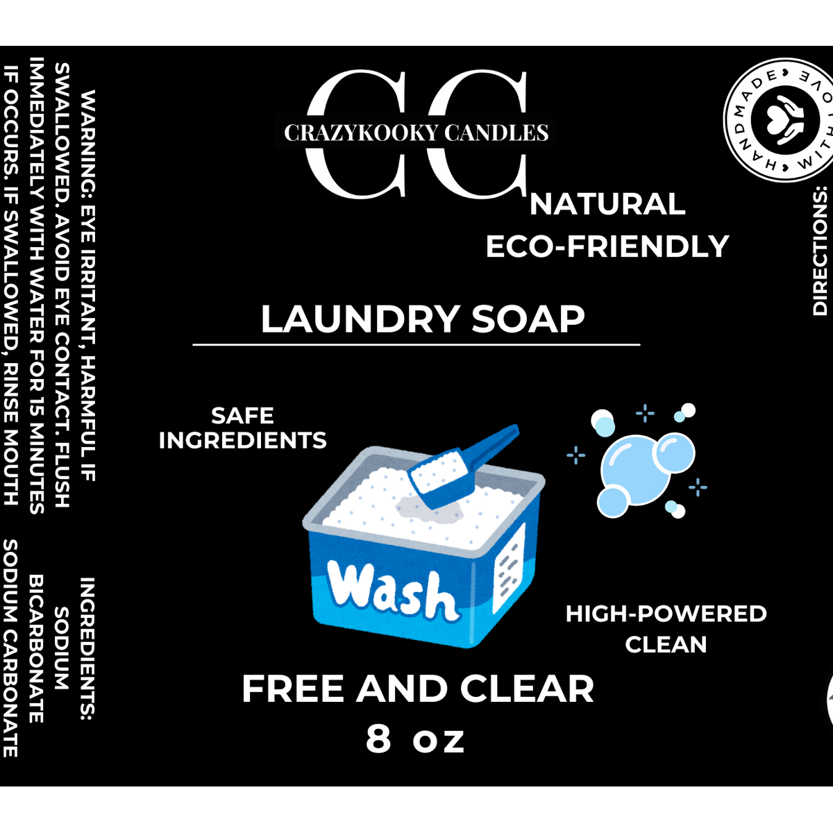 LAUNDRY SOAP - Handmade Laundry Soap, 1oz, 4oz, 8oz, 28oz