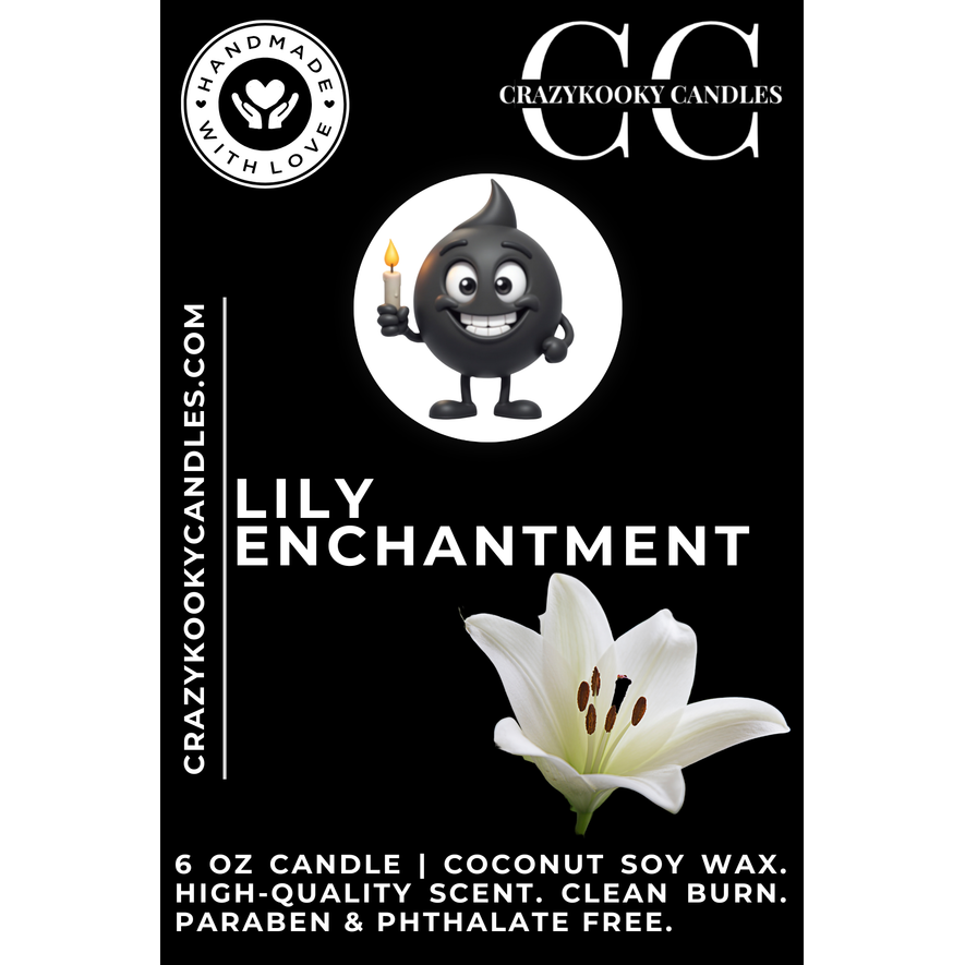 LILY ENCHANTMENT - Funny Candle, Scented Coconut Soy Candle, 6oz