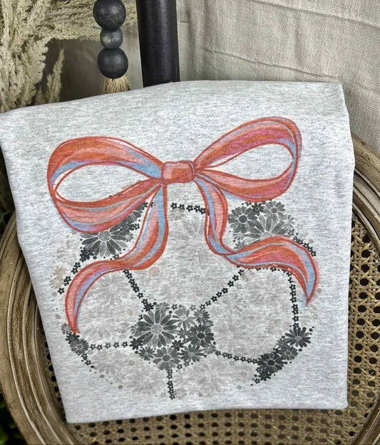 Soccer Ball with Bow (Gildan Tee)
