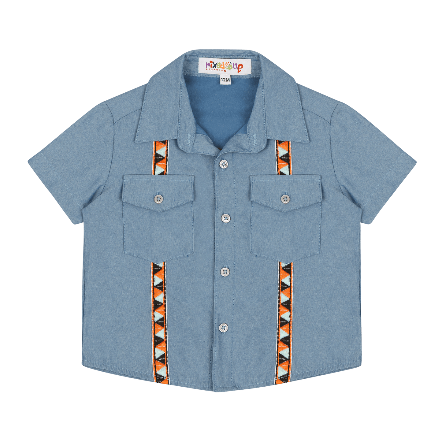 Baby Hemd Shirt – Short Sleeve Multicultural Button-Down for Kids