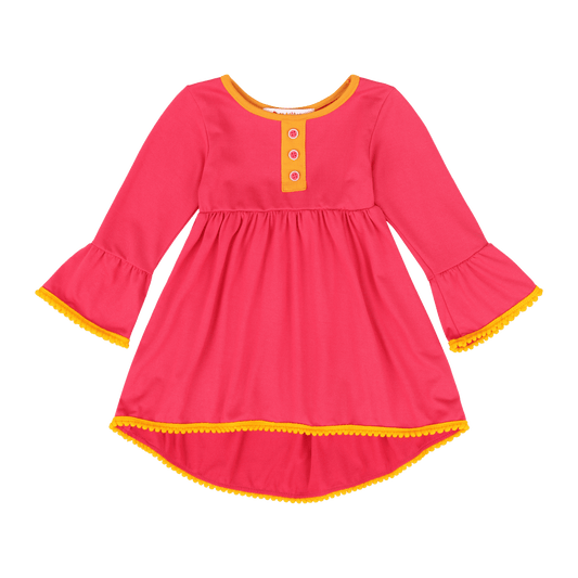 Infant Vestito Pom-pom Tunic Dress – Multicultural Cotton Toddler Outfit