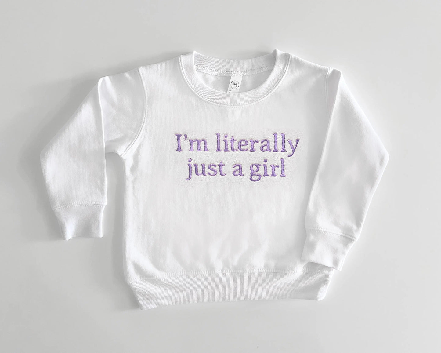 Embroidered "I'm Literally Just A Girl" Mother Daughter Matching Outfits